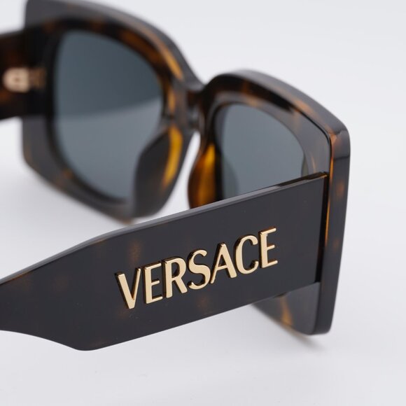 Versace VE4496U 108/87 Sunglasses Havana Square Frame, Dark Grey Lenses main image 7